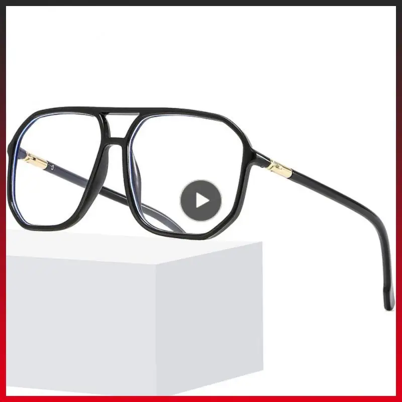 

Новинка, прозрачные очки с защитой от синего света, мужские и женские большие квадратные очки, офисные компьютерные очки, модные круглые очки