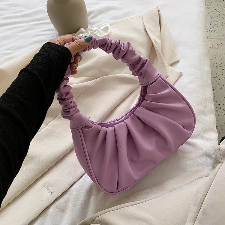 

Ruched Folds Design Shoulder Bag Dropshipping Designer Handbags For Women 2022 Tote Shoulder Bags Folds Fashion Dumplings Soft