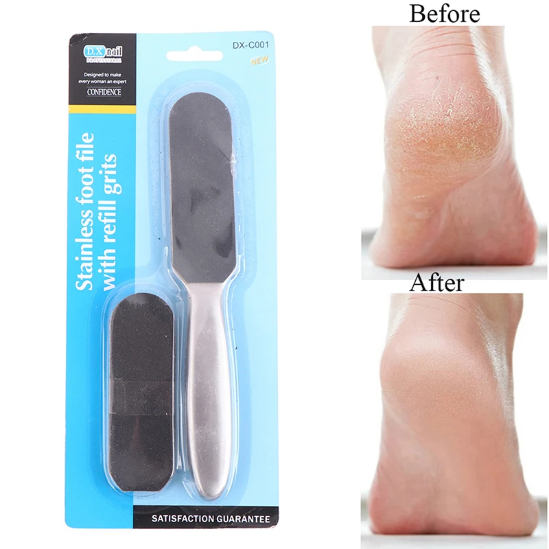 

Двусторонняя Шлифовальная Пилка Для ног из нержавеющей стали, 10 шт., шлифовальная бумага, средство для удаления мозолей и омертвевшей кожи