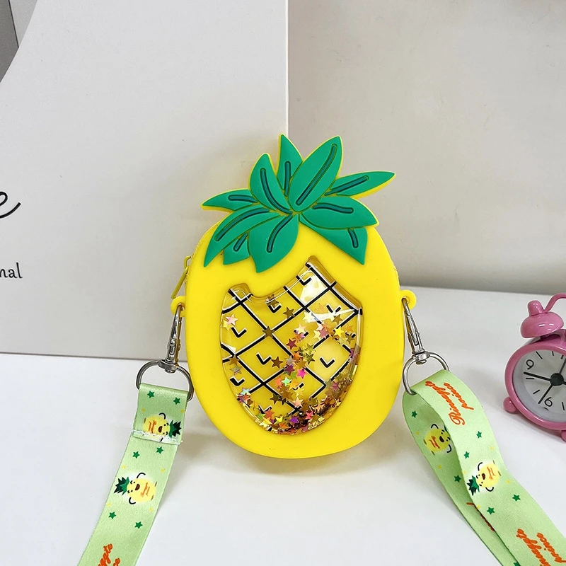 Mini Crossbody Bag for Children Cute Baby Girls Shoulder Bags silica gel Waterproof Kids Small Coin Purse Handbags Wallet