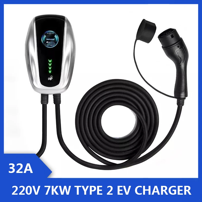 

Wallbox 7kW Type 2 Electric Vehicle Charging Station Ac 220v Home Wall-mounted Ev Charger 32A IEC 62196-2 Commerce Car Charger