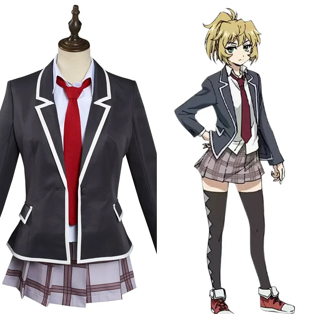 Аниме Tenkuu Shinpan High Rise Invasion Косплей Mayuko Nise Костюм Платье Одежда Хэллоуин