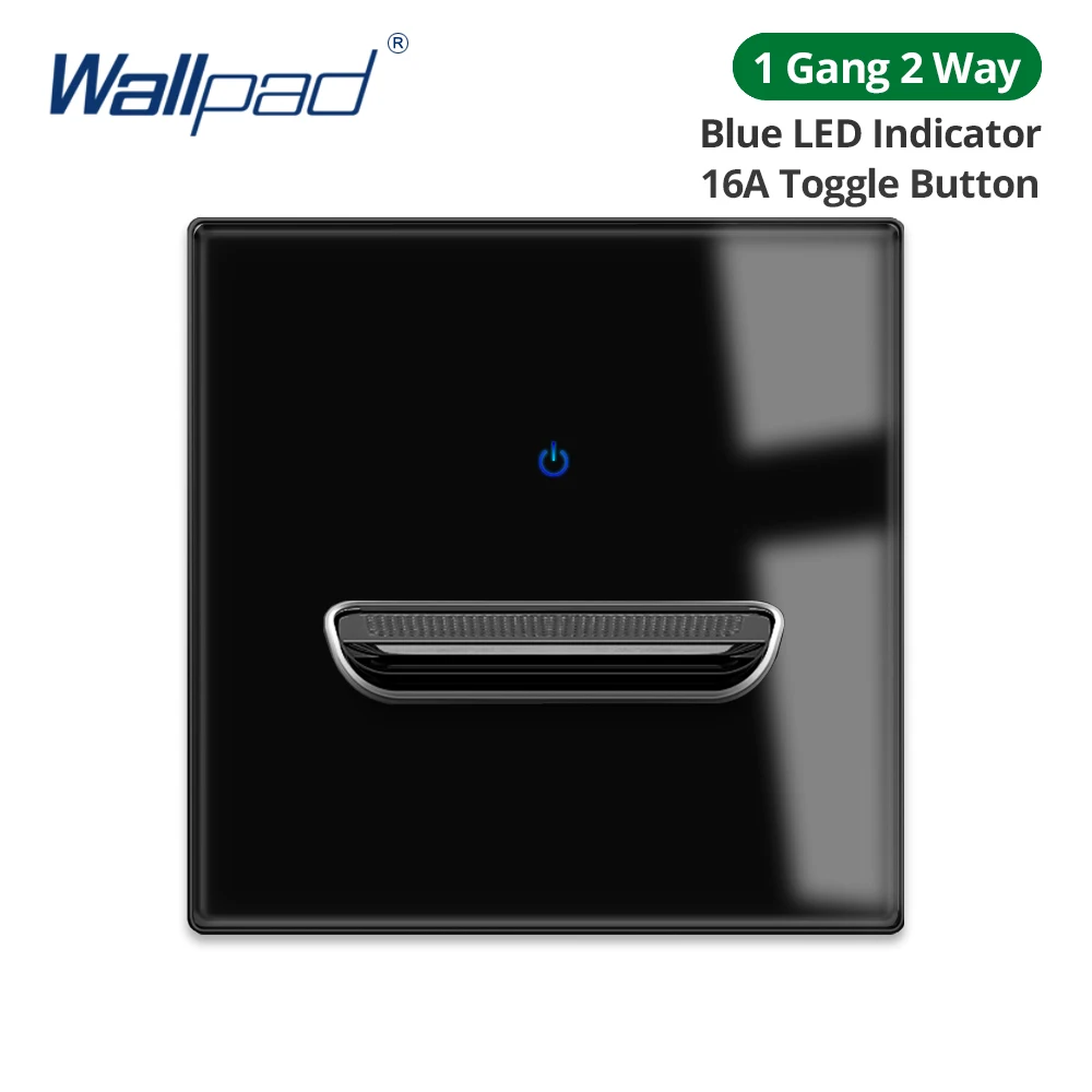 

Wallpad черный стеклянный настенный выключатель с розеткой и USB
