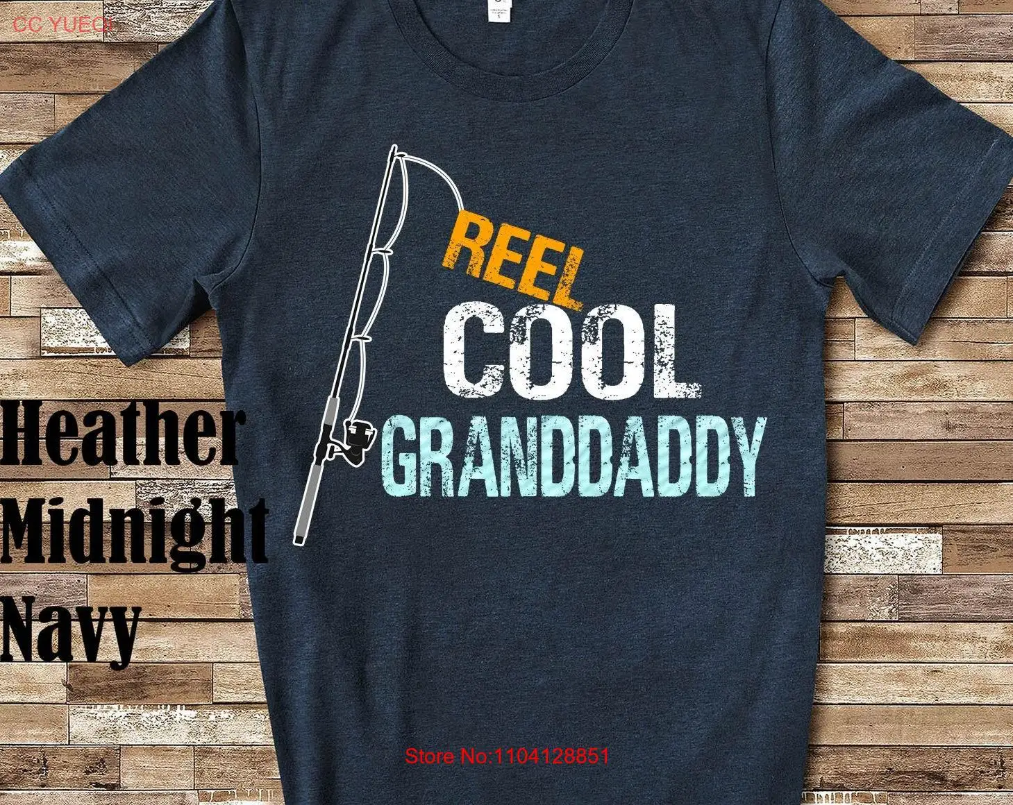 Футболка Reel Cool Granddaddy от внучки внука день рождения Рождество День отца с длинными