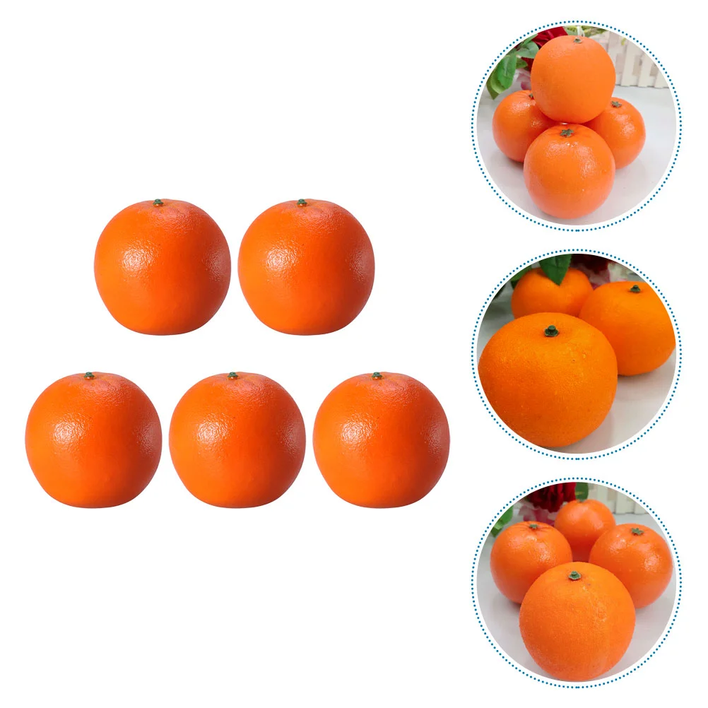 

Fruit Oranges Fake Artificial Lifelike Orange Ornaments Lemons Decorative Model Props Models Photography Tangerine Faux