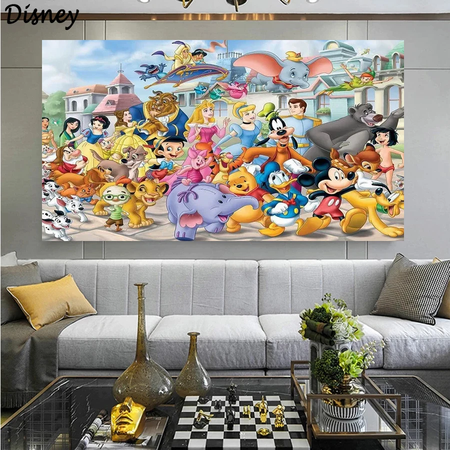 

5D DIY Diamond Painting Disney Cartoon Princess Diamond Embroidery Cross Stitch Round Drill Crafts Manual Home Decor Gift