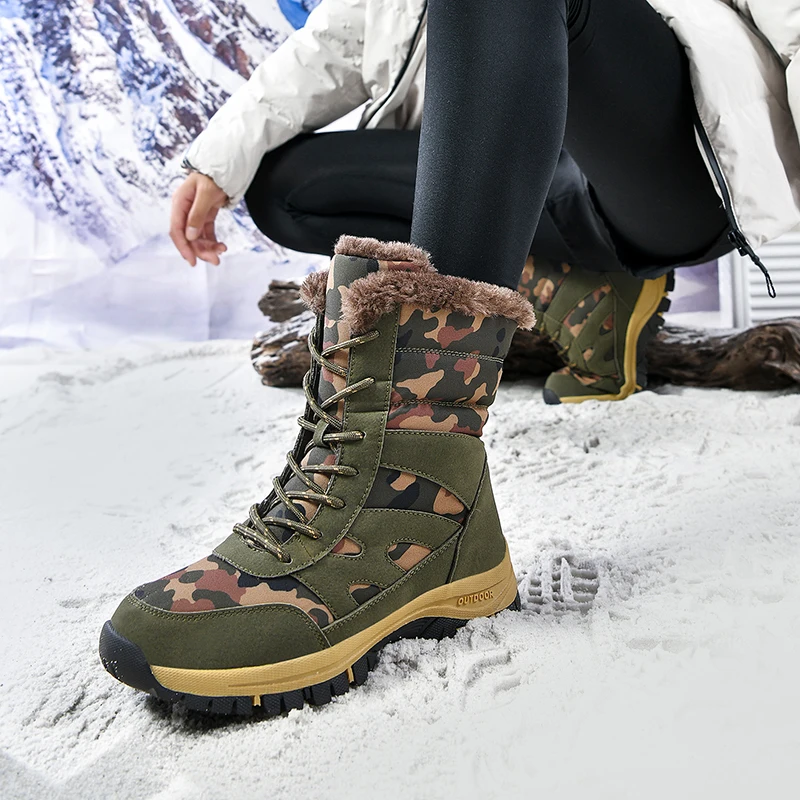 Новинка 2024 зимние ботинки для снежной погоды водонепроницаемая обувь из хлопка