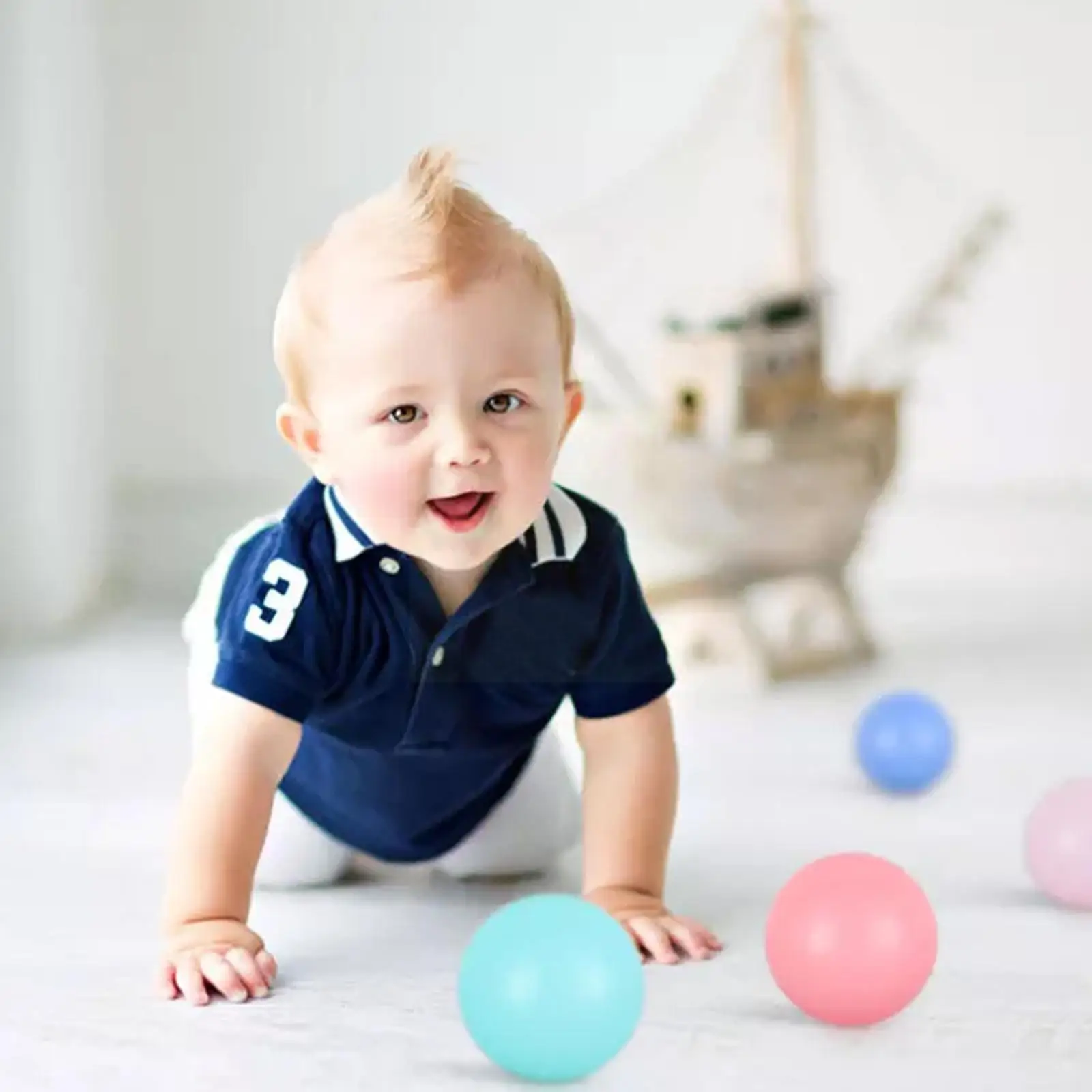 

5pcs Ocean Ball Plastic Bathing Toys Water Ocean Wave Ball Swim Pit Air Toys Outdoor Sport Diameter Balls Pool 5.5/8cm Baby W4k6