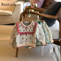 rinilucia girls knitted floral cardigan jacket toddler girl fall clothes 2022 autumn toddler outfits toddler winter clothes