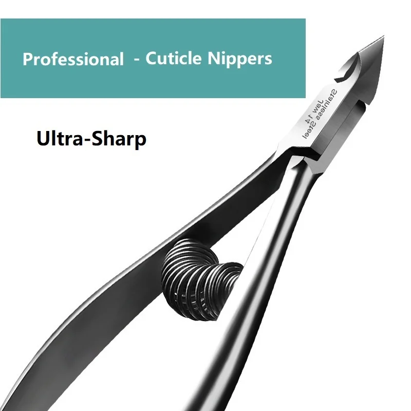 

Sharp Edge Manicure Cuticle Nippers Spring Type Professional Cuticle Cutter Nail Skin Trimmer Pedicure Pliers Cuticle Scissors