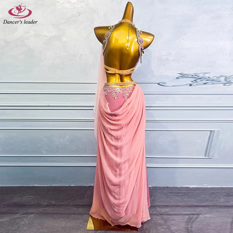 Одежда для танца живота женское высококачественное розовое платье с