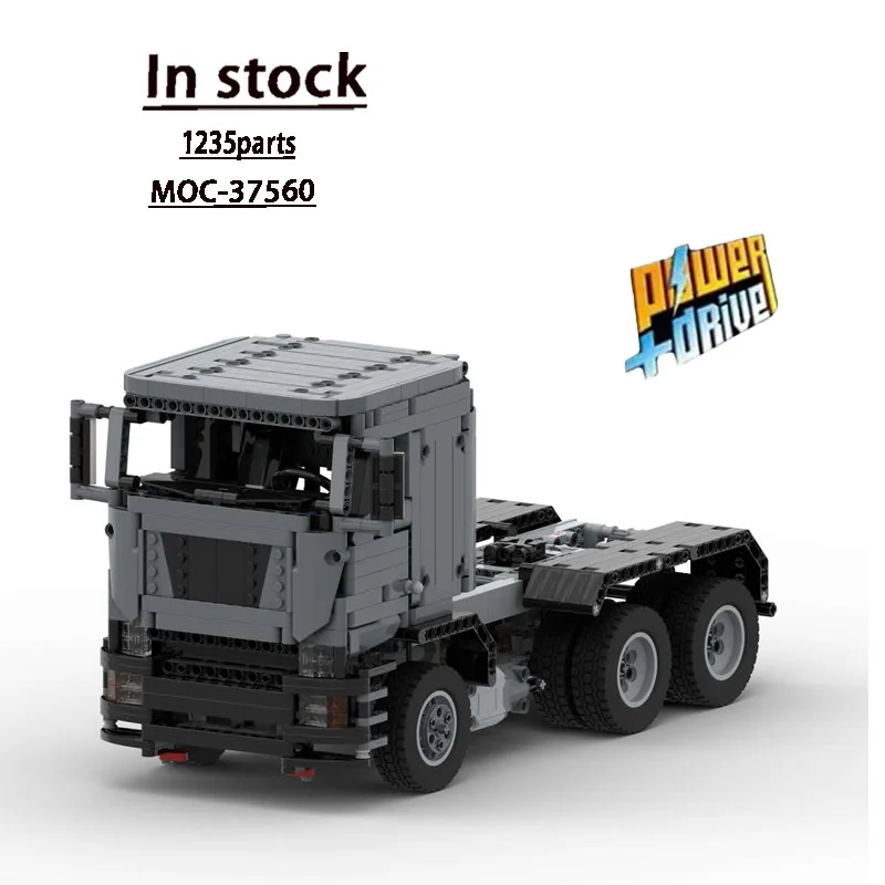 MOC-37560 TGS Радиоуправляемый грузовик Сборка строительного блока Модель-735 Детали MOC