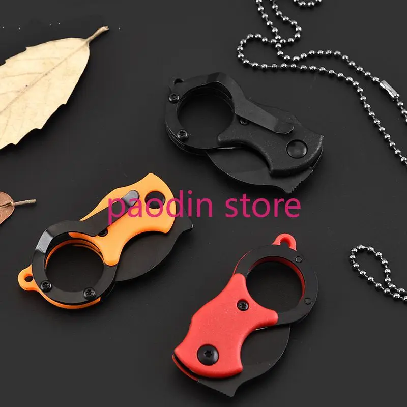 Мини брелок керамбит коготь нож 3CR13MOV лезвие Тактический спасательный карманный