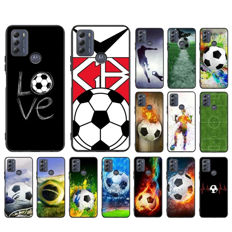 

Football design Phone Case for Moto E22i E22 E32 E40 E20 Edge X30 20 Lite 20Pro 30 Neo Ultra Fusion E7Power E7 E6 Plus