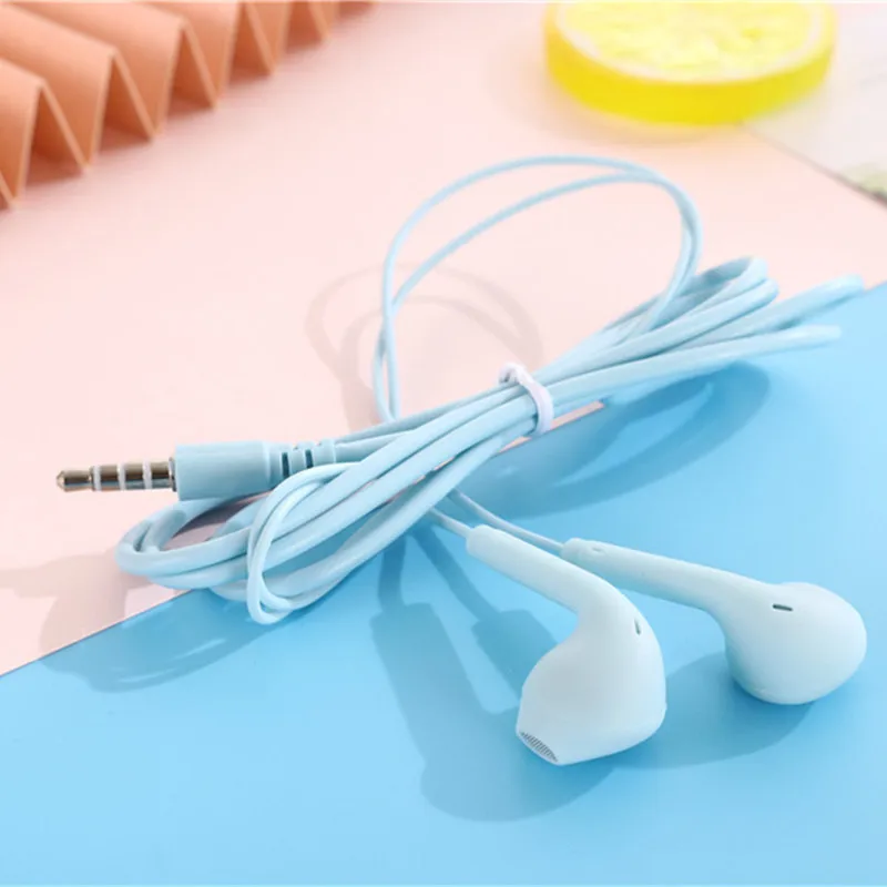 100 PCS Portable Sport 8 Colors Earphone Wired Super Bass With Built-in Microphone 3.5mm In-Ear  Hands Free For Smartphones enlarge