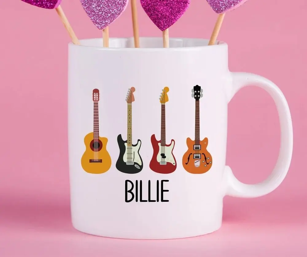 

Personalized Guitar Mug, Guitar Gift Ideas, Guitar Cup, Gifts For Guitar Lovers,