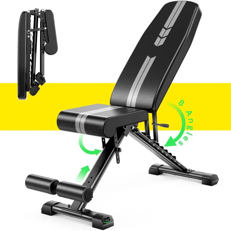 

[1000LBS Strongest Capacity] Adjustable Weight Bench -160+ Combination Workout Bench with 9-5-4 Adjustable & 6 Layers of Pearl C