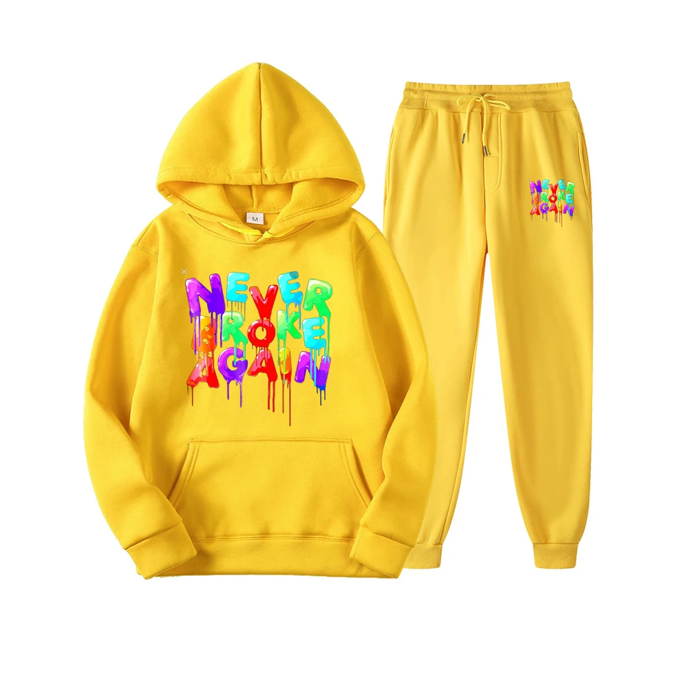 Rapper YoungBoy Never Broke Again Hoodies Suit Men Harajuku Sweatshirt Women Streetwear Clothes Korean Hooded Pullover Set