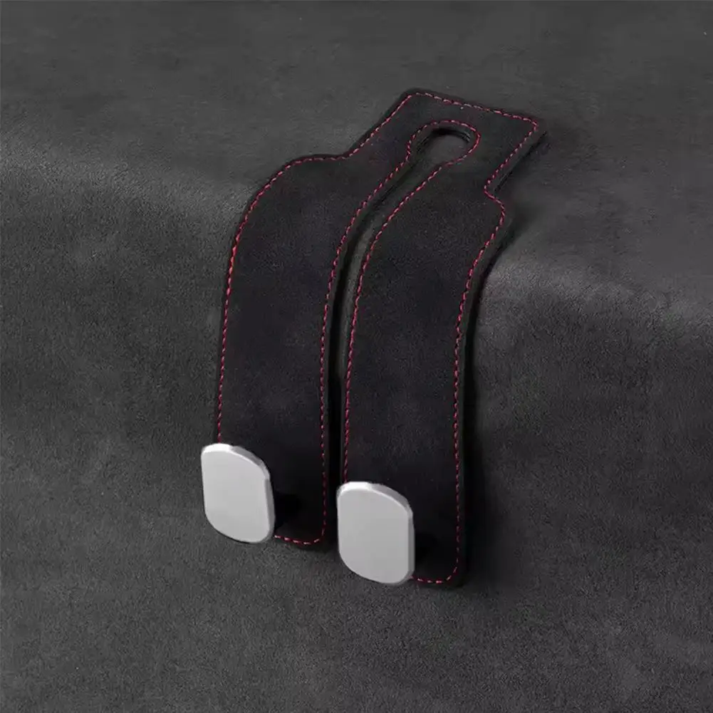 

Новые крючки для спинки заднего сиденья автомобиля, вешалка для подголовника, зажим, универсальные кожаные двойные крючки, держатель для хранения, аксессуары для салона автомобиля