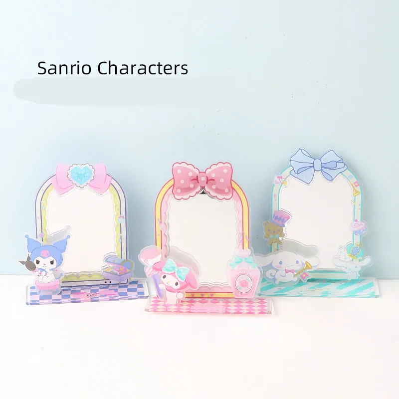 

Kawaii Sanriod аниме хобби Mymelody Kuromi Cinnamoroll мультфильм милый DIY зеркальный Настольный акриловый орнамент подарок для девушки