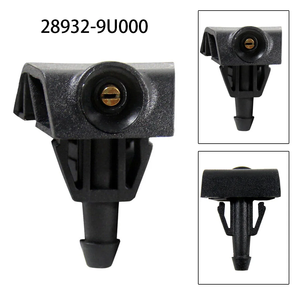 Car Windshield Washer Wiper Spray Nozzle Plastic Black 28932-9U000 Replacement For Nissan Note 2006 – 2013