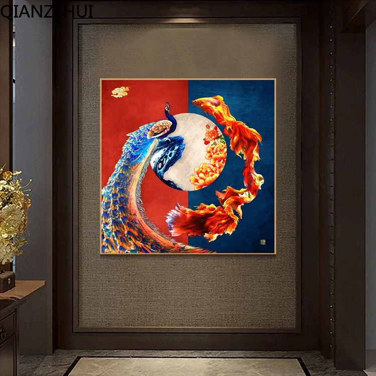 DIY полная алмазная вышивка круглая картина для щенка минималистичная спальня