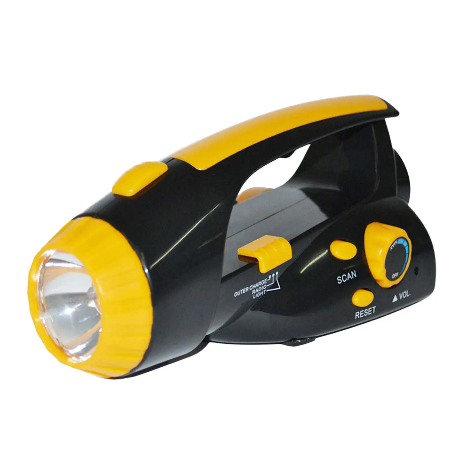 

Hand Crank Radio With Flashlight Portable Radio FM Emergency Flashlights Reading Lamp Headphone Jack For Home Camping Motion And