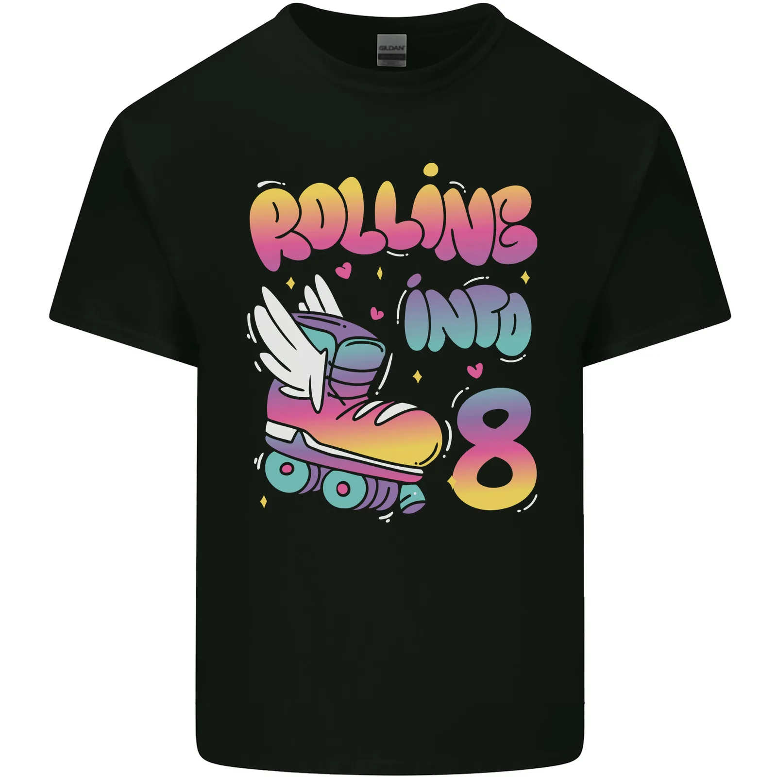 8Th Birthday Roller Skating 8 Year Old Kids T-Shirt Boys Girls