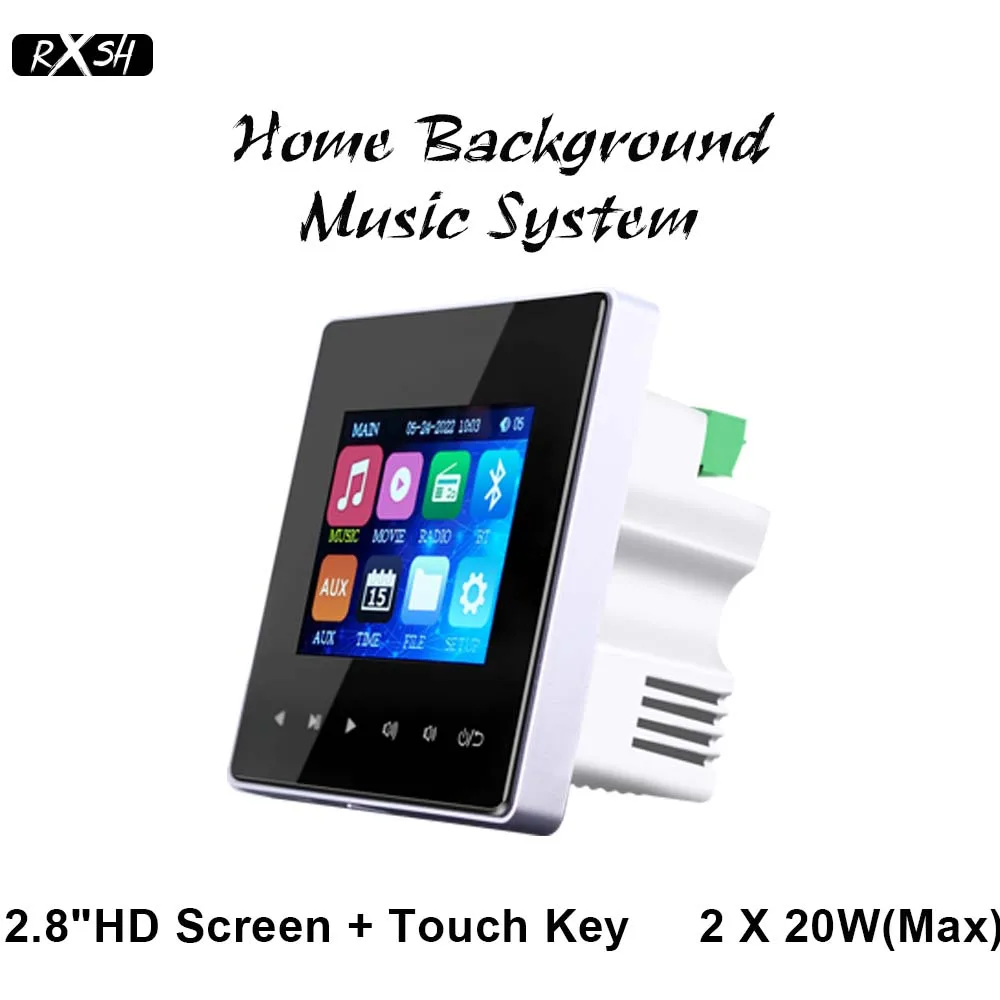 

Bluetooth Audio Amplifier 2*20W In-wall HiFi Sound Quality Home Theater Music System 2 Channels For TV Home Projector Bathroom
