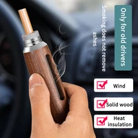 mini car ashtray cigarette cover anti soot flying walnut wood cigarette holder ash organizer %e2%80%8bfor 5 26 87 8mm cigarettes