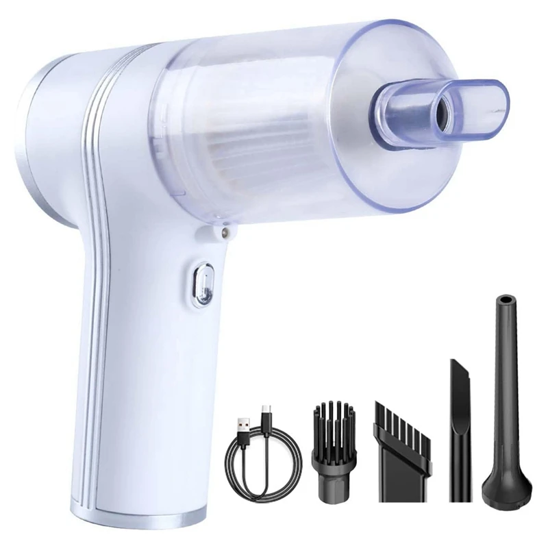 Автомобильный пылесос с подсветкой 9000 па прозрачной чашкой