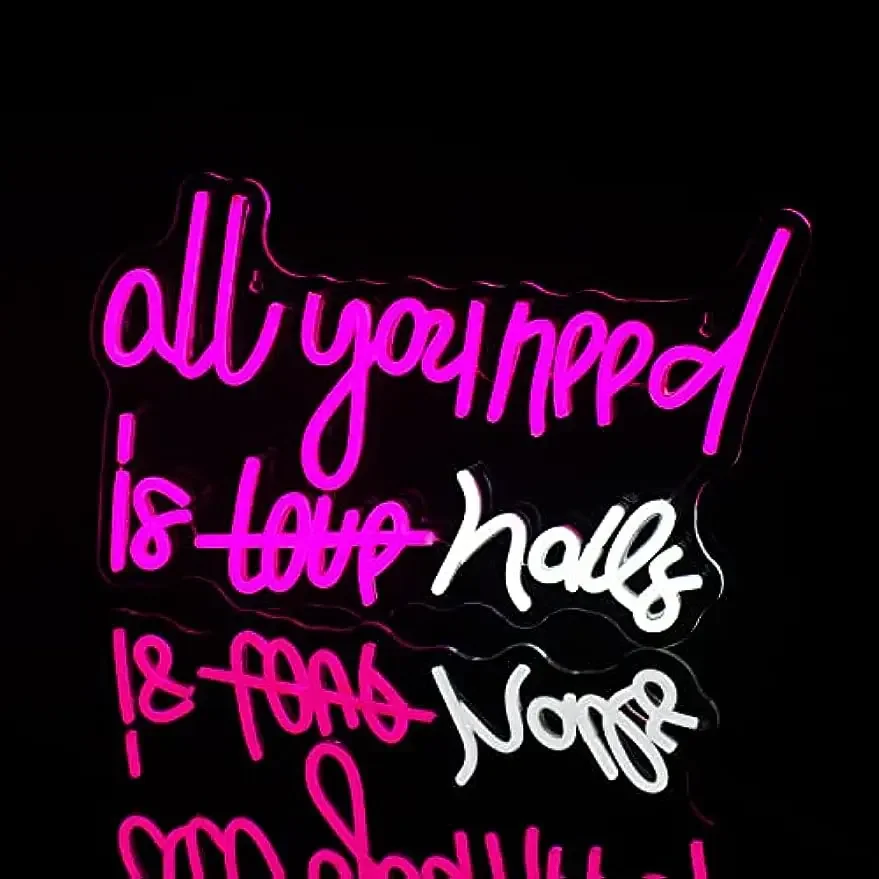 Розовые Светодиодные Неоновые Вывески С Буквами Для Украшения Стен Маникюрный