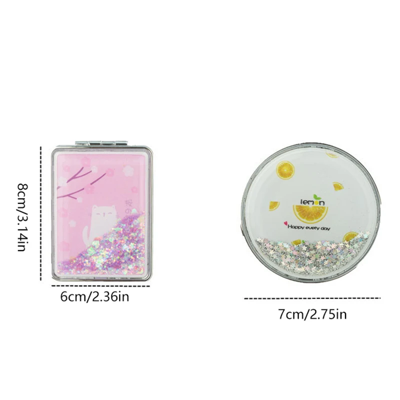 Портативное двустороннее складное косметическое зеркало женские подарки с