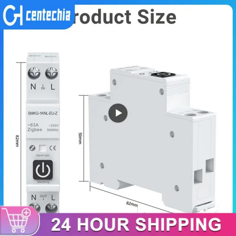 

2/3/5PCS 1p 63a Din Rail Tuya Home Automation Smart Circuit Breaker Zigbee With Metering Remote Control Switch Alexa Google Home