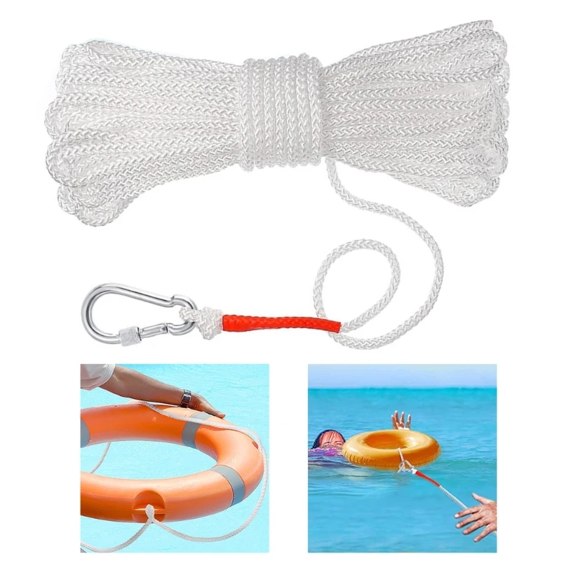 

Boat Anchors Rope Hollow Polypropylene Line Rope Heaving Line with Spring Hook Drop Shipping