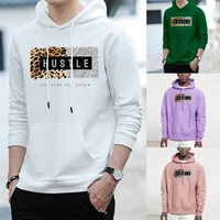 hoodies leopard printed hoodies 2022 men fashion tops hoodie streetwear sweatshirts long sleeve harajuku pocket pullover clothes