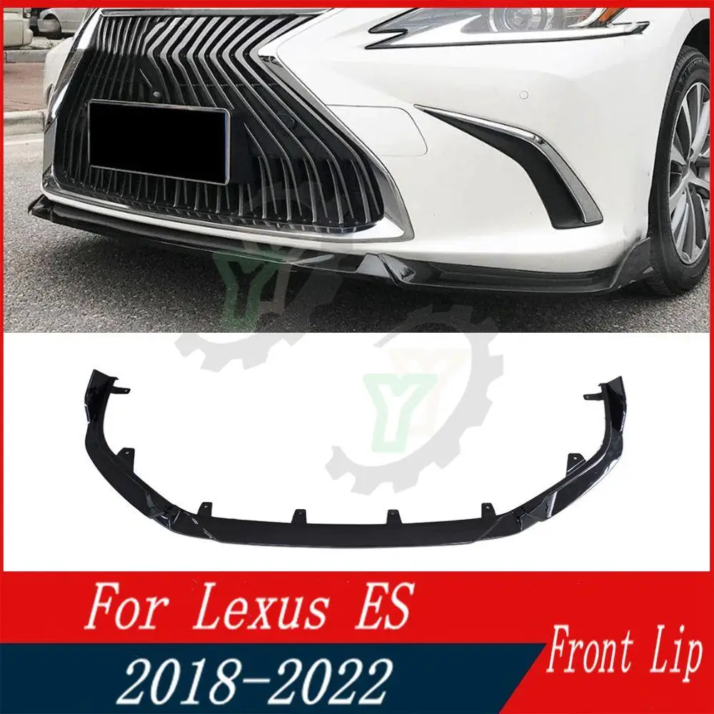 

Car Front Bumper Lip Spoiler Splitter Diffuser Detachable Body Kit Cover Guard For For Lexus ES ES200 ES260 2018 2019 2020-2022