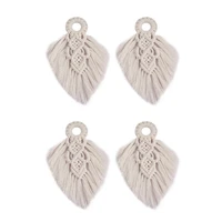 4 pcs door handle with macrameboho swing rope wall hanging for homeparty suppliesbaby showernursey decor