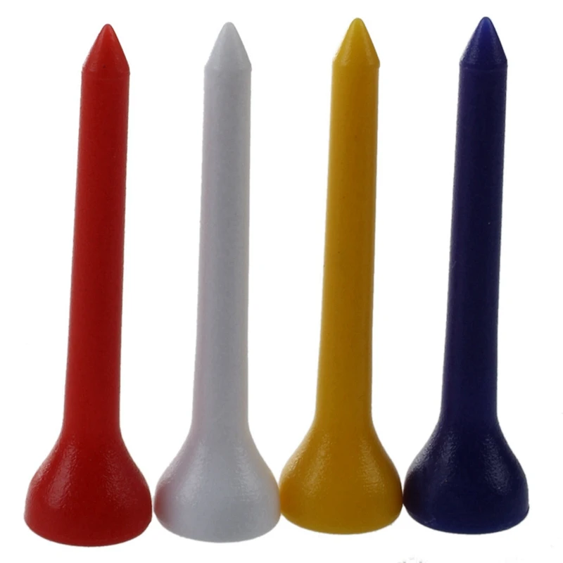 

100 шт. 49 мм Разноцветные Пластиковые Тройники для гольфа и 50 шт. 70 мм большой замок тройники для гольфа (оранжевый)