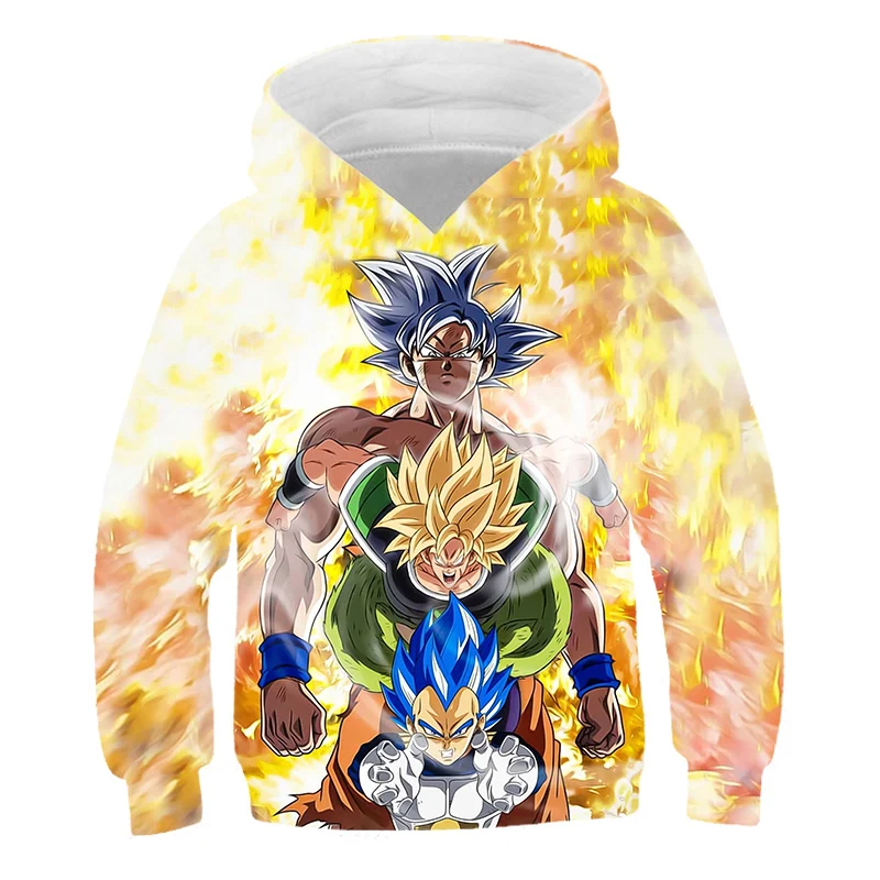 

2022 Harajuku Hoodie Classic Anime Dragon-Ball Autumn 3D New Fashion Printed Pure Cotton Warm Long Sleeve Hoodies 4-14T