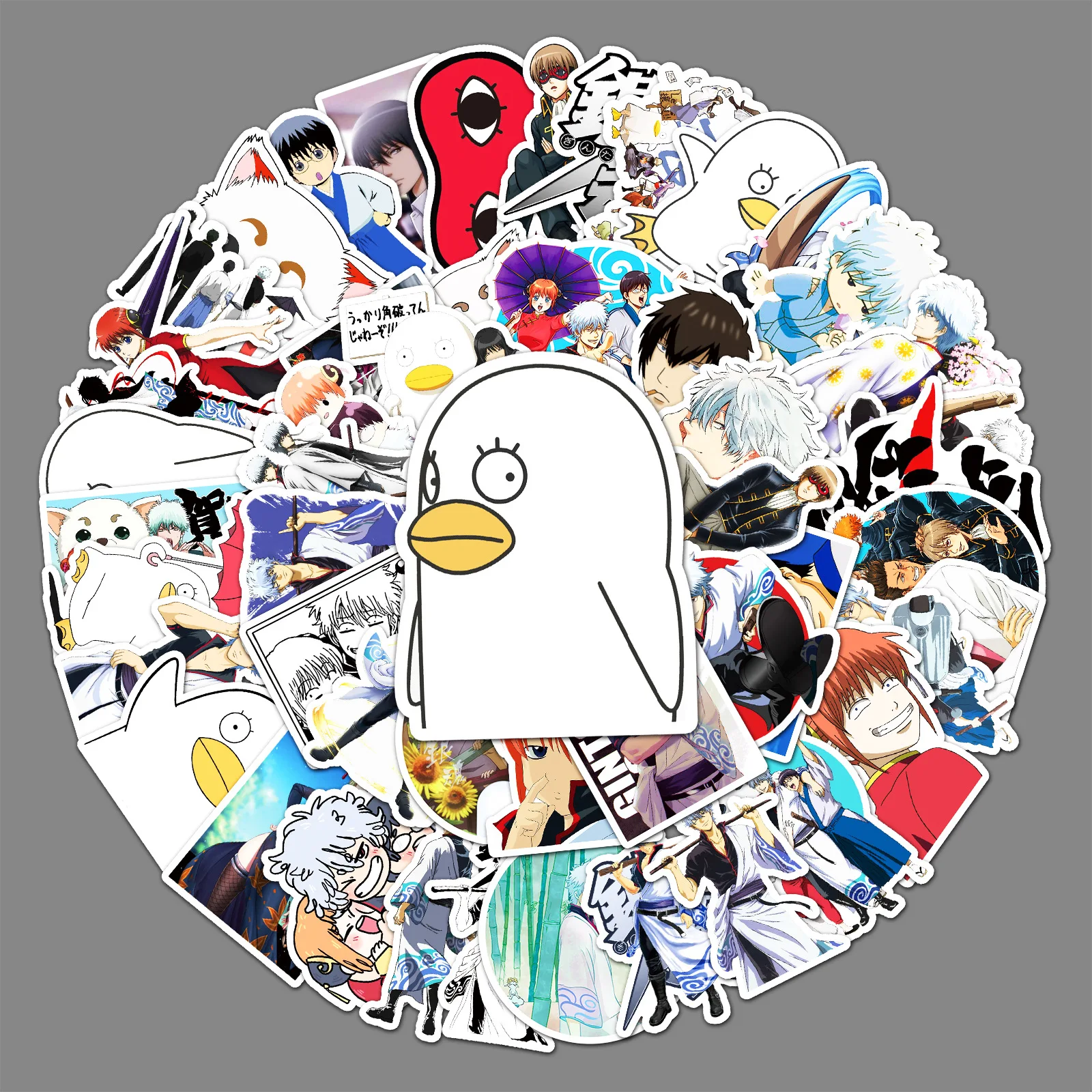 

50 Pieces of Cartoon Game GINTAMA Sticker Laptop Luggage Skateboard Graffiti Guitar Cartoon Gintama Sticker Toy