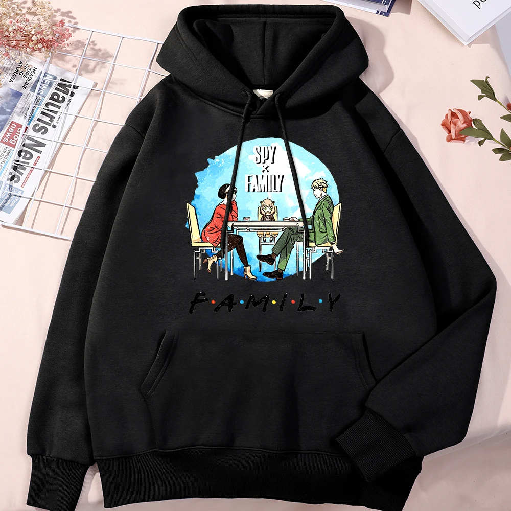 

Мужская Повседневная шляпа с капюшоном Spy X Family (в стиле гранж), модные толстовки с веревкой, спортивная одежда с круглым вырезом, Корейская с...