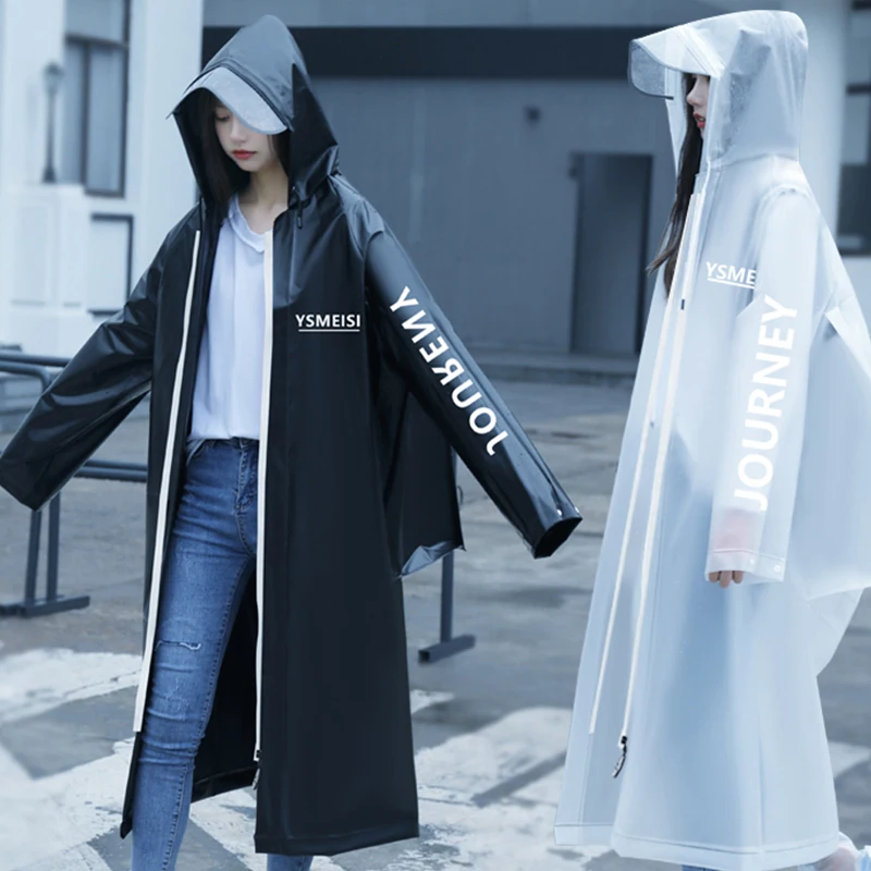 Водонепроницаемая ветровка длинный дождевик мужской мото прозрачный