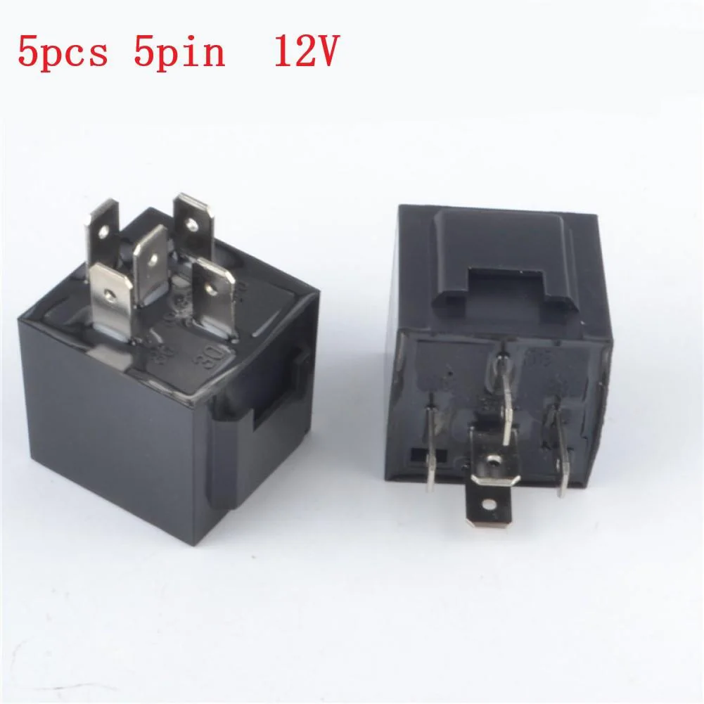 

5 PCS Automotive Transfer Relay 40A 5 Pin SPDTSPDT 12V/24V Switch Relay Smart Home Plug Car Products Electrical Connectors