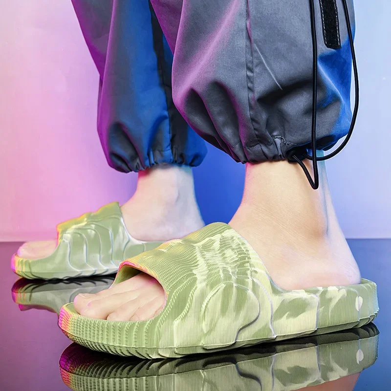 Мягкие шлепанцы для свадьбы пляжная обувь на толстой подошве роскошные