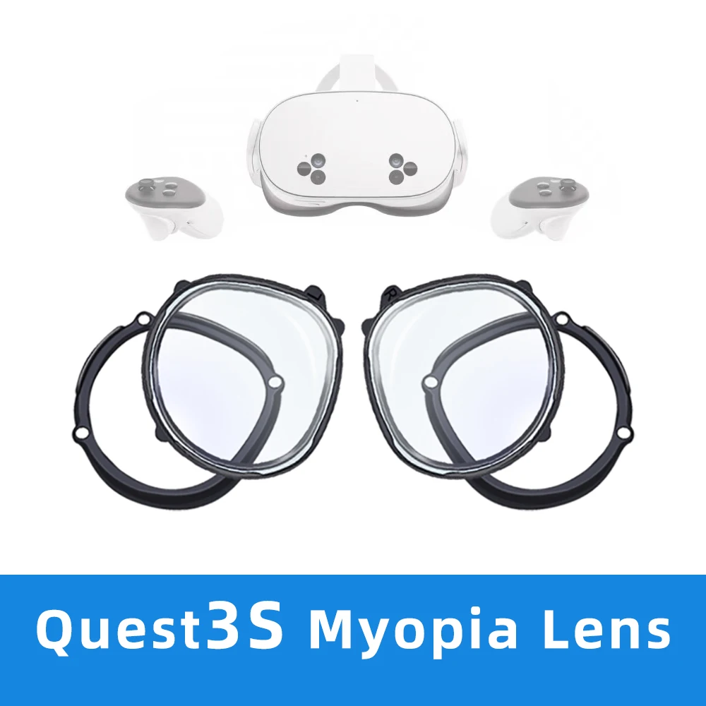 Фото Для Meta Quest3S VR очки с линзами для близорукости по индивидуальному заказу астигматизм дальнозоркость линзы по рецепту магнитная впитывающая оправа №1