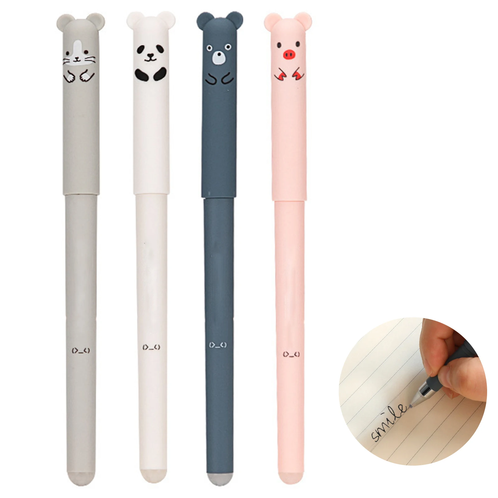 

Эргономичная гелевая ручка со стираемыми животными, 0,35 мм