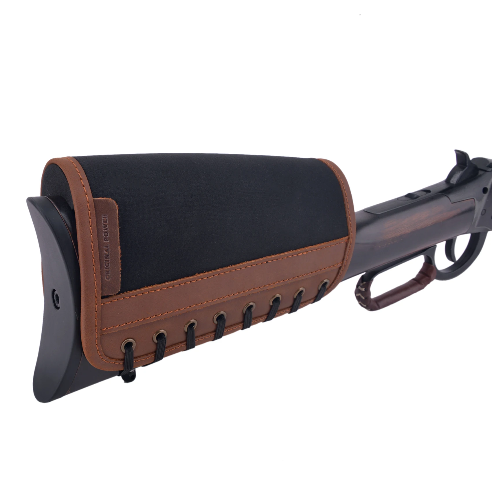 

Non-Slip Leather Canvas Rifle Buttstock Gun Cover Cheek Rest Pad With 3 PCS EVA Hunting Holster-Right And Left Handed