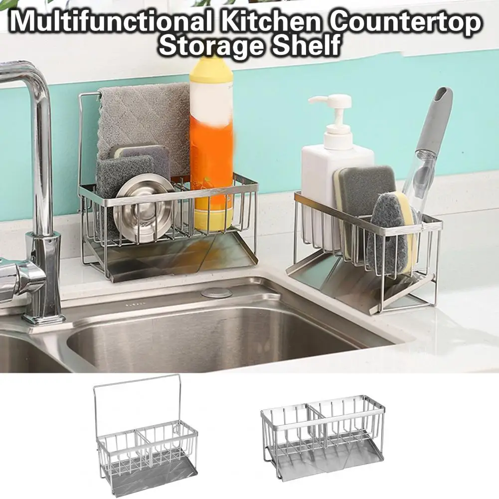 

Sink Rack Durable Slope Design Stainless Steel Kitchen Sink Shelf Drainer Storage Bracket Bathroom Supply