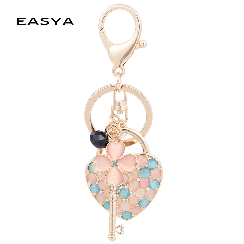 EASYA брелок в виде сердца любовь 2 цвета кольцо для автомобильных ключей из